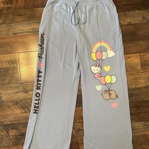 Hello Kitty Light Blue Pants with Rainbow & Balloons